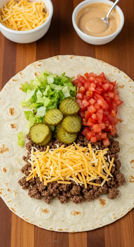 Cheeseburger Wraps Recipe