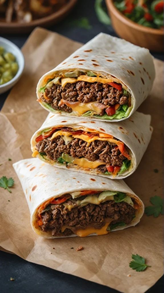 Cheeseburger Wraps Recipe