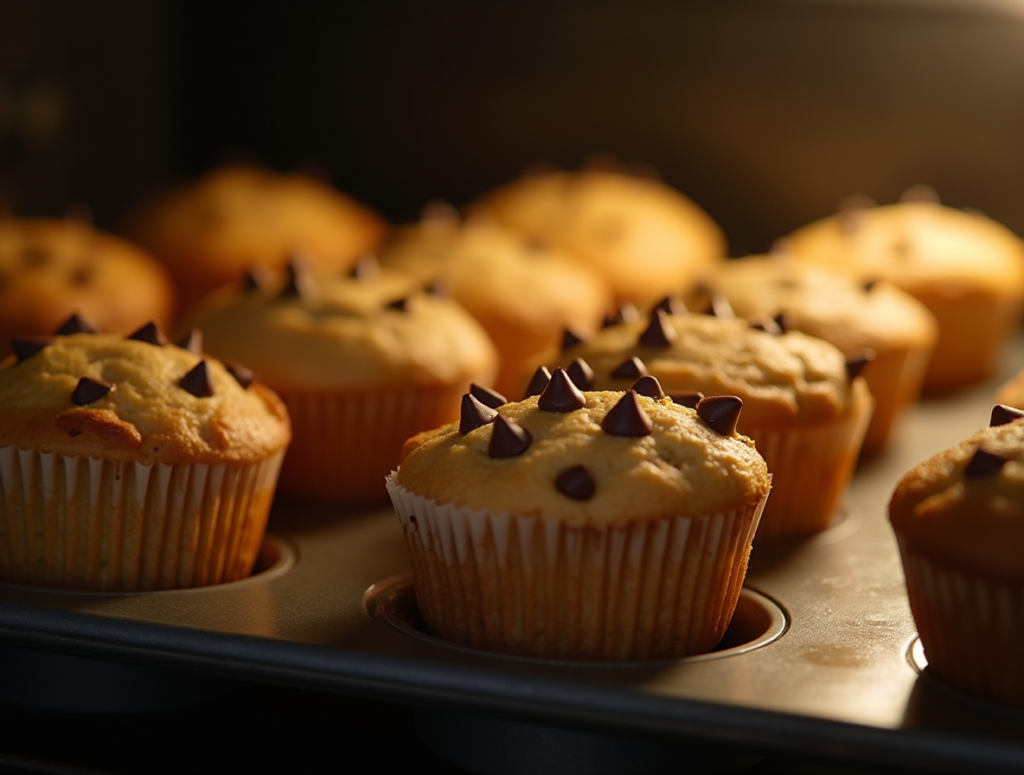 chocolate chip and pumpkin muffins