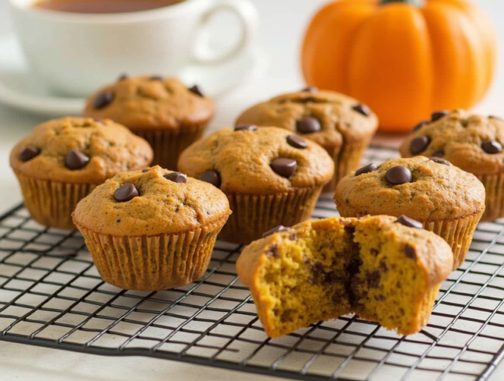 pumpkin chocolate chip muffins mini
