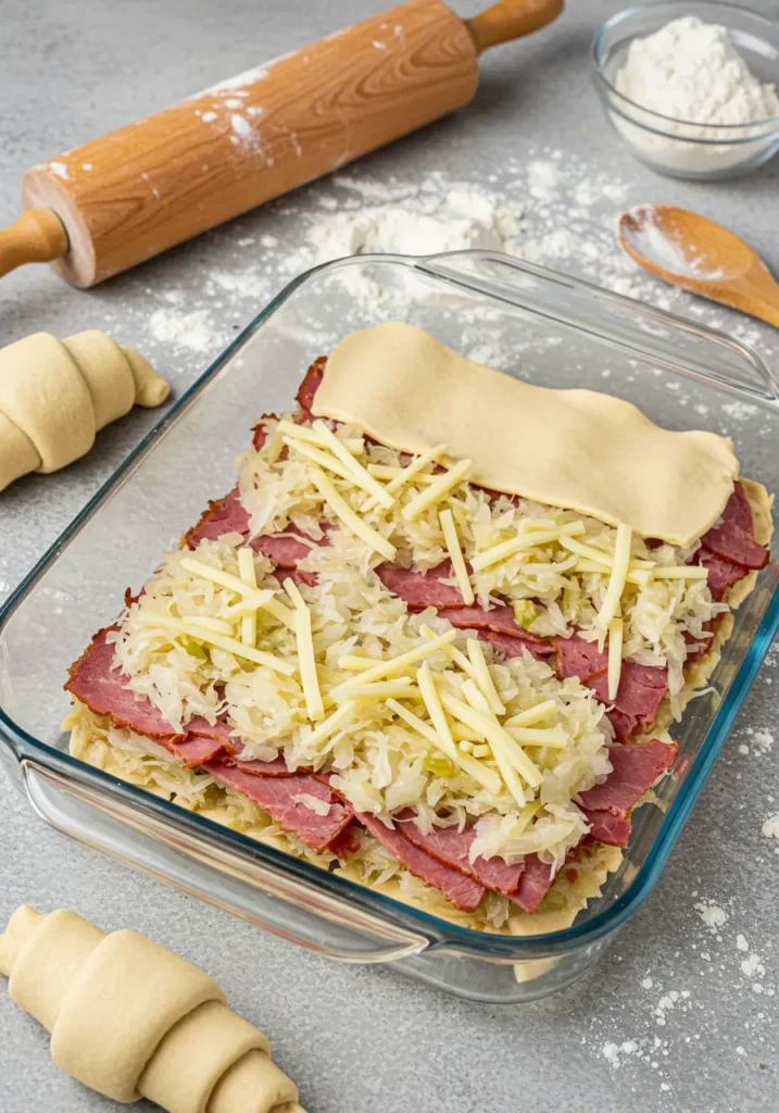 Reuben Crescent Bake