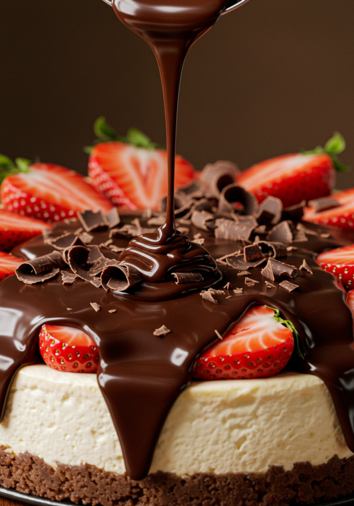 chocolate-covered strawberry cheesecake