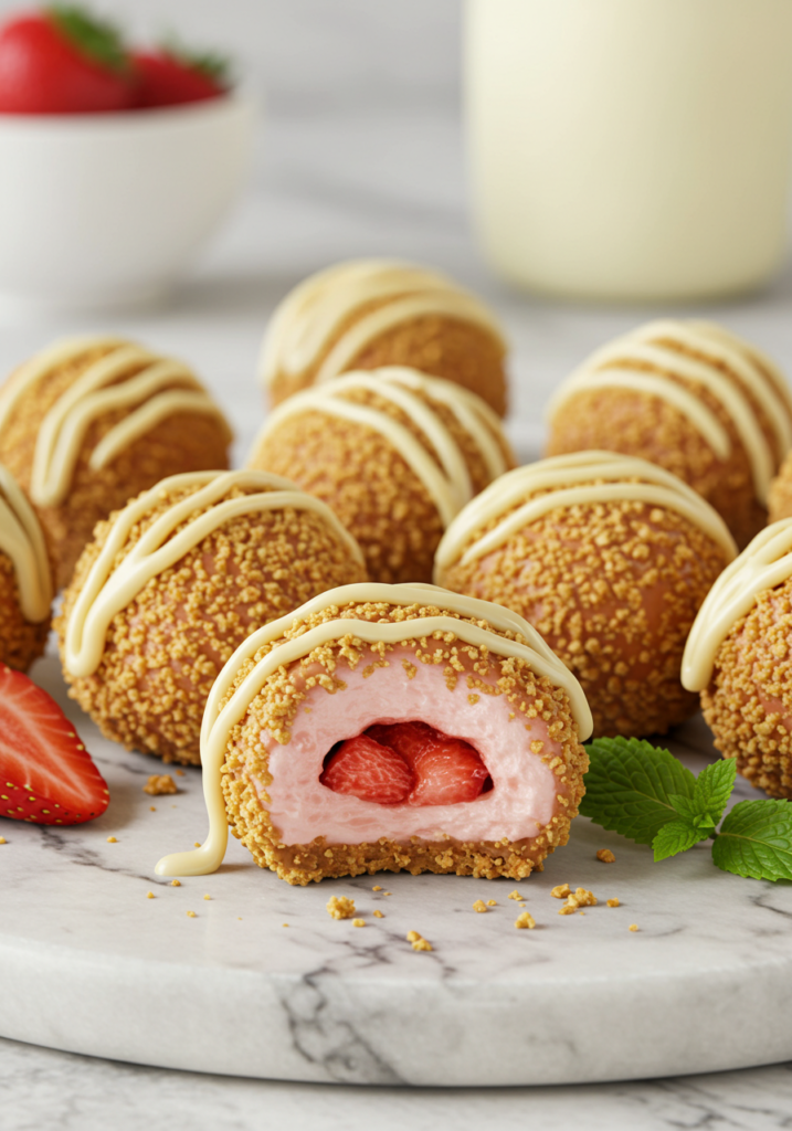 strawberry-cheesecake-bites