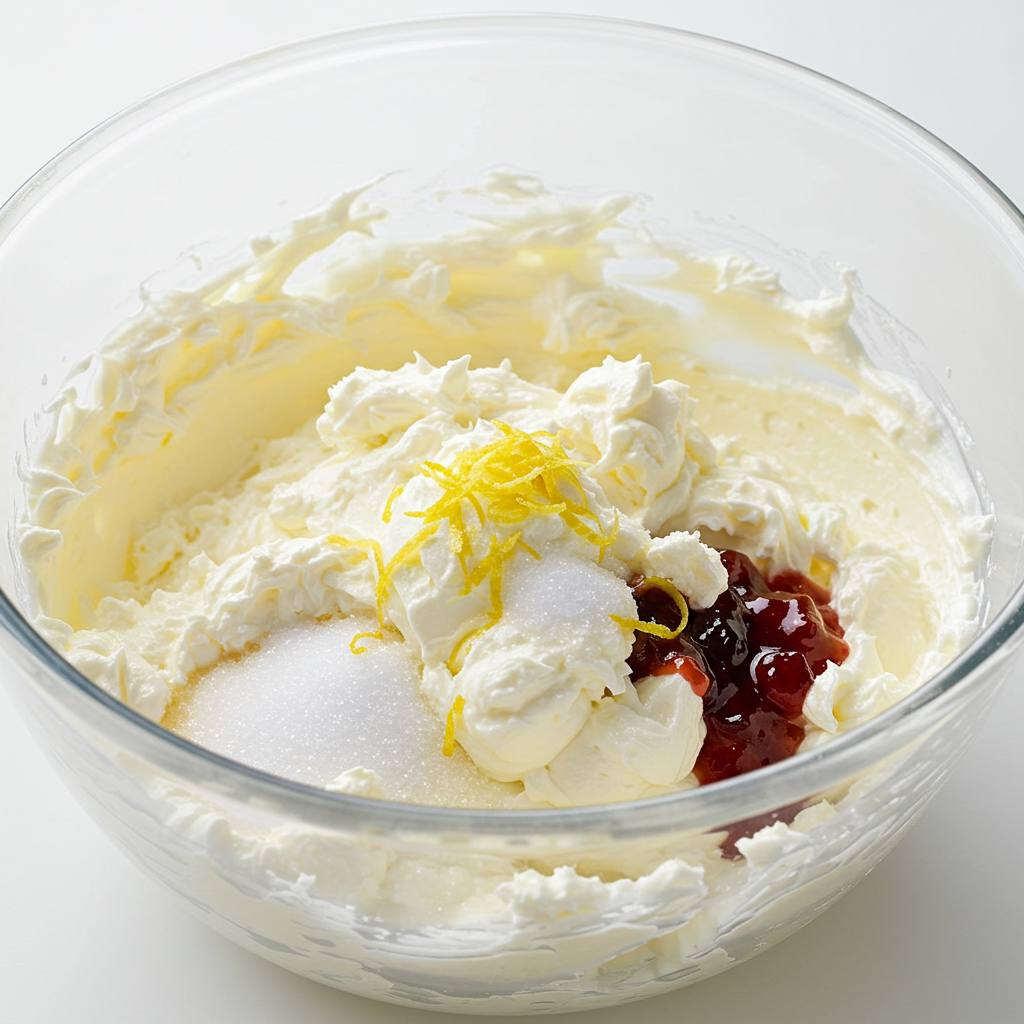 Flaky cream cheese Danish on white plate,