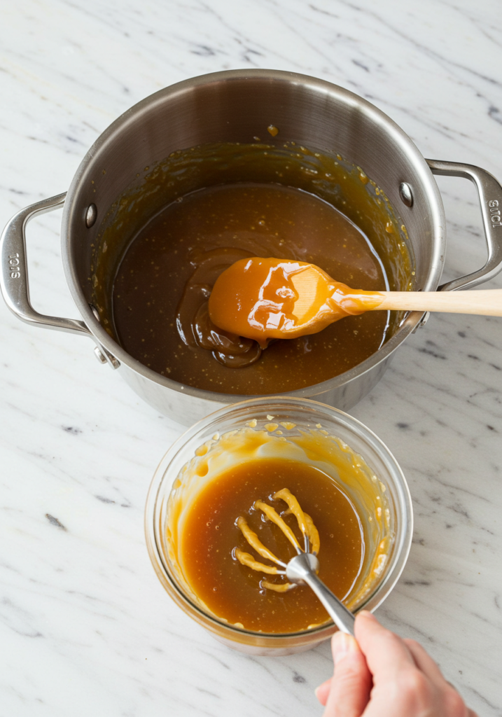 Making the Salted Caramel Sauce