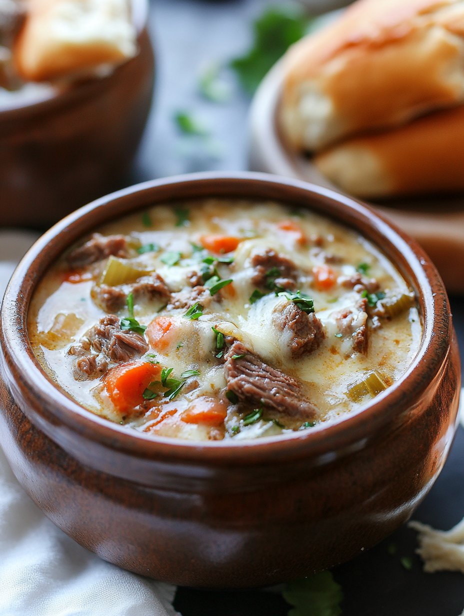Philly Cheese Steak Soup Recipe : Comfort in a Bowl