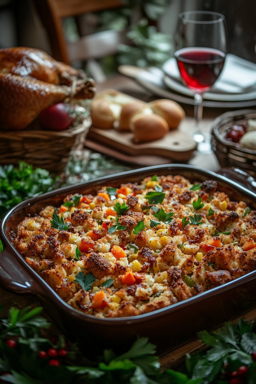 Chorizo Cornbread Stuffing Recipe Savory & Delicious