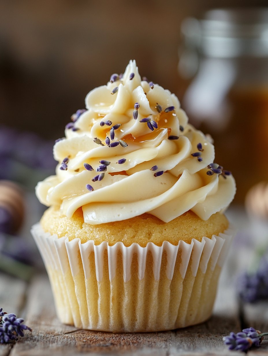 Vanilla Lavender Cupcakes with Honey Buttercream : Delightful Recipe