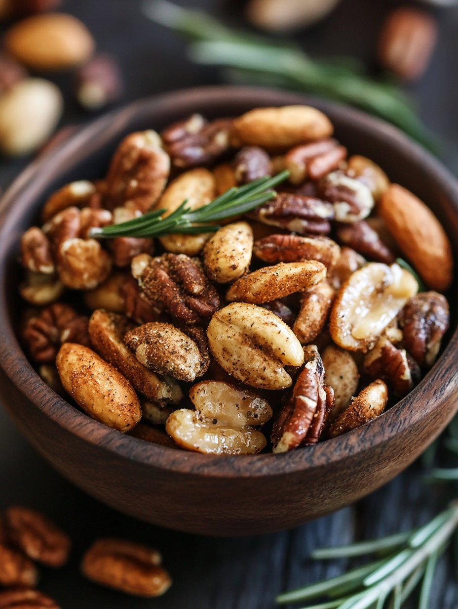 Rosemary Spiced Nuts Recipe: A Savory Snack Delight