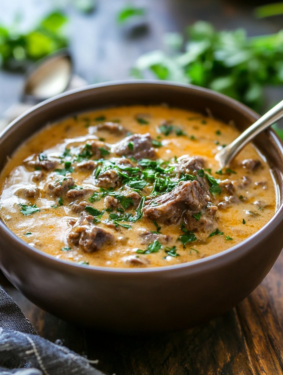 Philly Cheese Steak Soup Recipe : Comfort in a Bowl