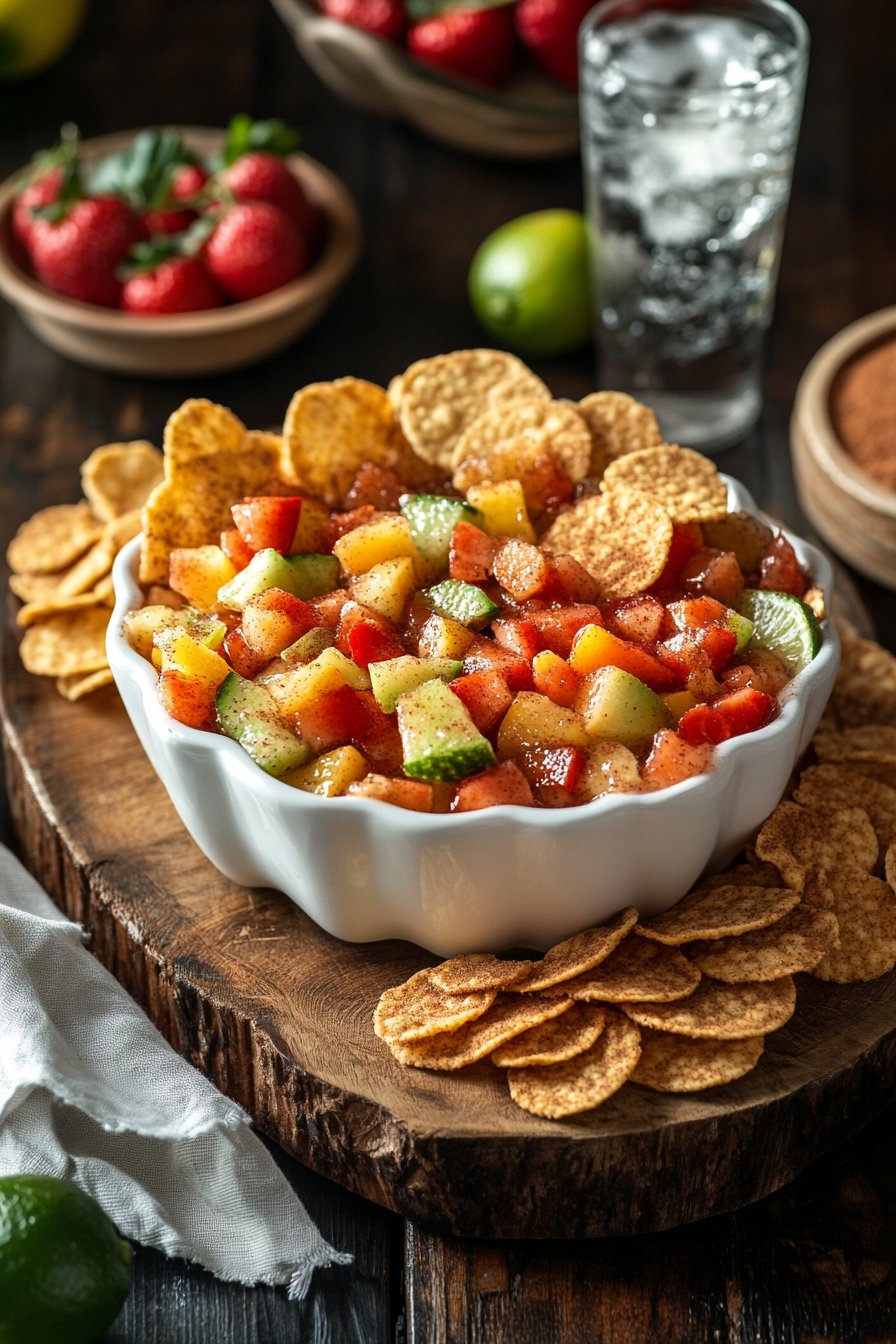 Fruit Salsa with Cinnamon Chips Recipe | Perfect Snack