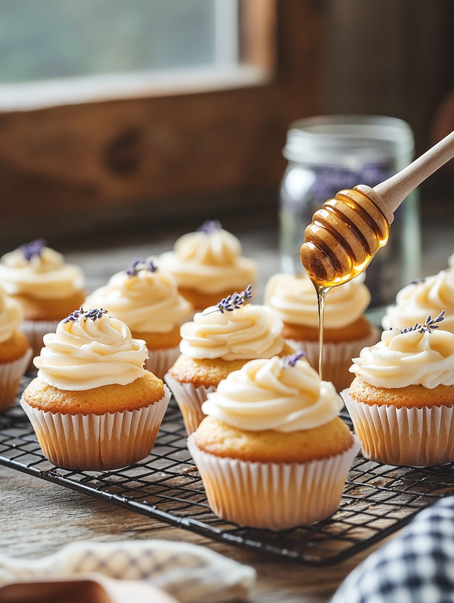 Vanilla Lavender Cupcakes with Honey Buttercream : Delightful Recipe
