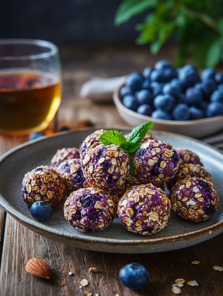 Blueberry Muffin Energy Bites Recipe : Quick & Delicious