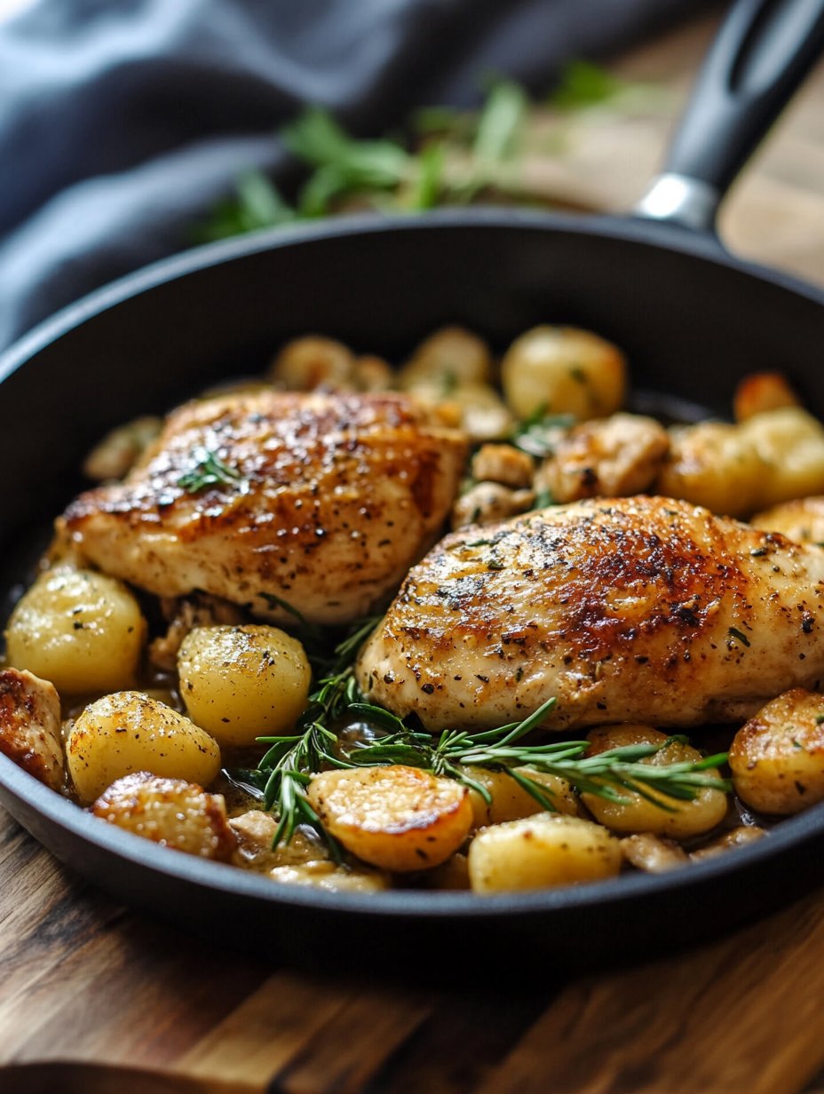 Garlic Chicken Gnocchi Skillet Recipe