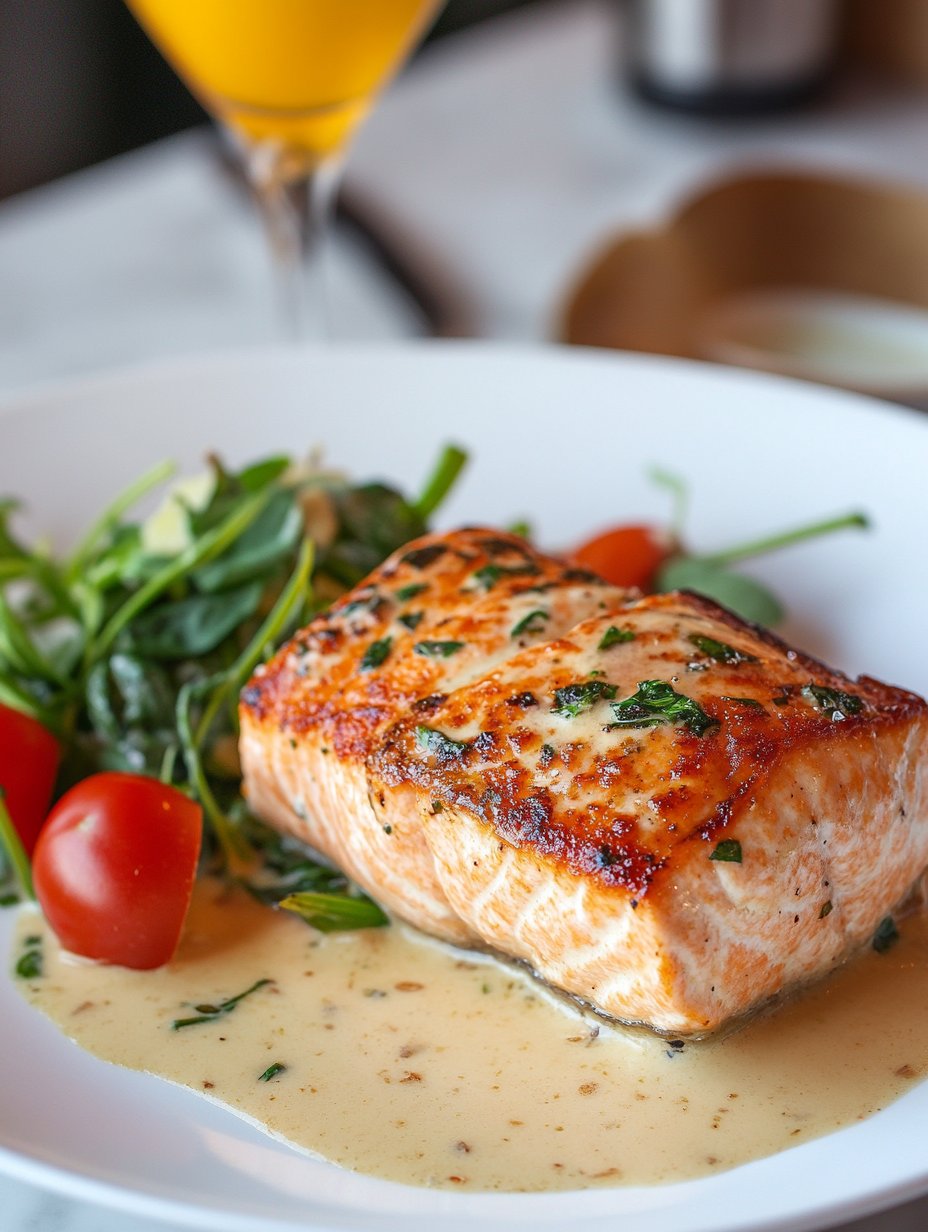 Creamy Garlic Butter Tuscan Salmon Recipe