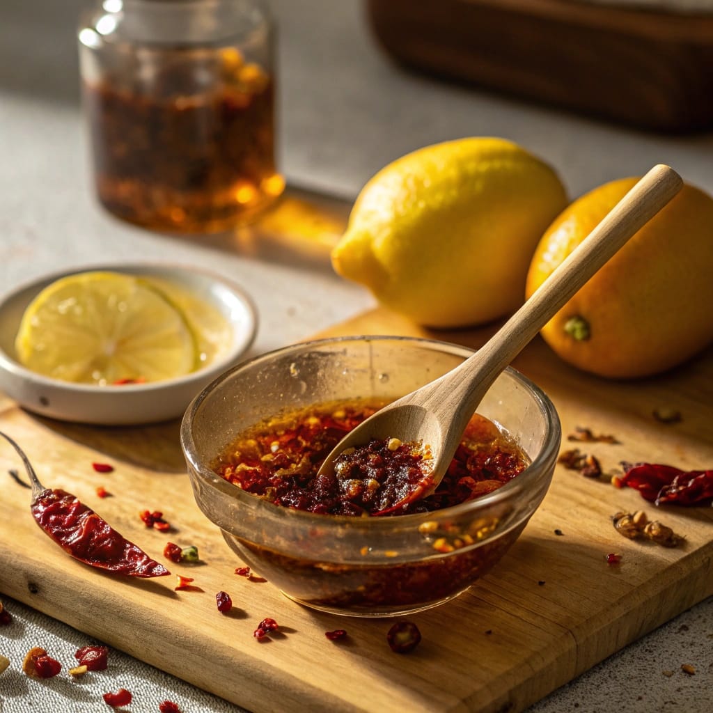 Mixing Honey & Chili