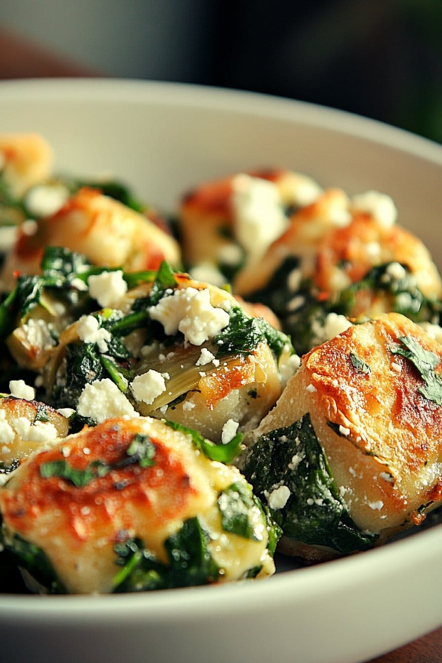 Spinach-Artichoke Gnocchi with Feta